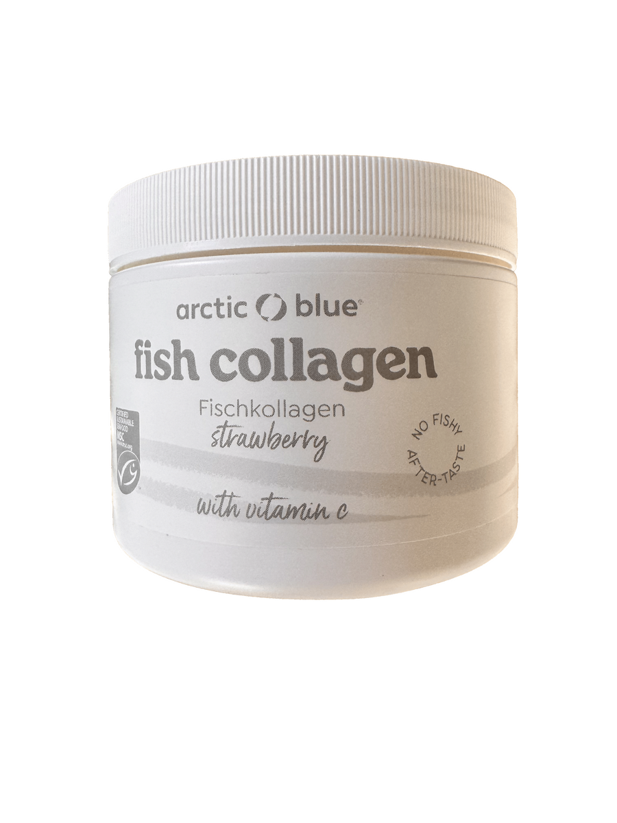 Arctic Blue Kollagen hochwertiges arktisches Fisch Collagen Erdbeere 150g