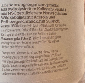 Arctic Blue Kollagen hochwertiges arktisches Fisch Collagen Erdbeere 150g