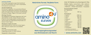 AMINO 4U ELEVEN 120 PRESSLINGE (120 G) AMINOSÄUREN KOMPLEX / 10 AMINOSÄUREN + Taurin